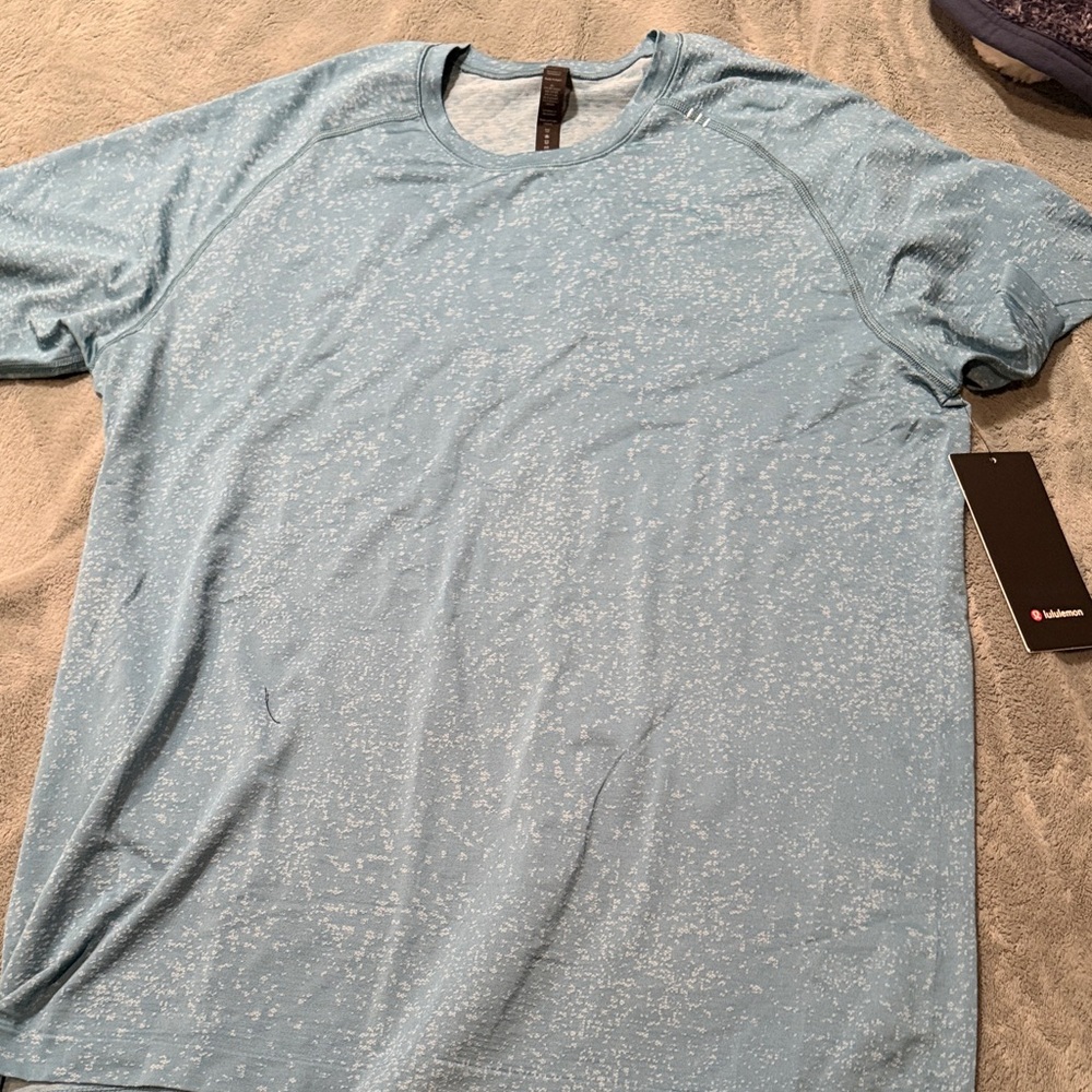 lululemon athletica Light Blue Speckled Men's Tee